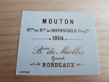 étiquette vin Chateau Mouton