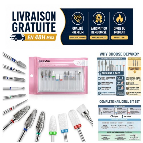 Embouts ponceuse ongles - 13,