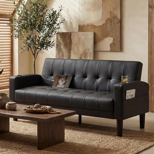 Leather loveseat w - w/, 2