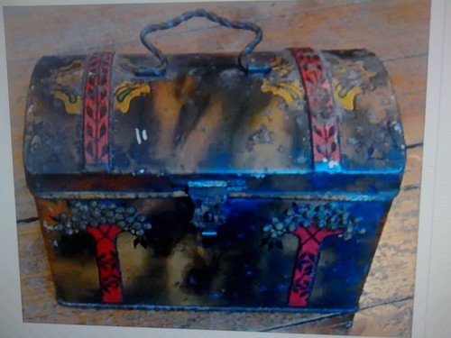 Ancienne boite tole forme - ancienne,