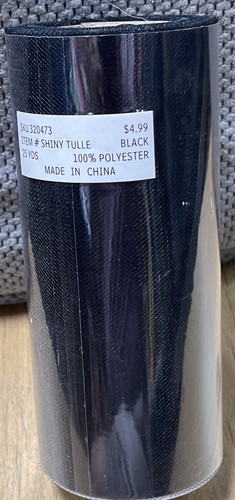 Shiny tulle black 25 - shiny,