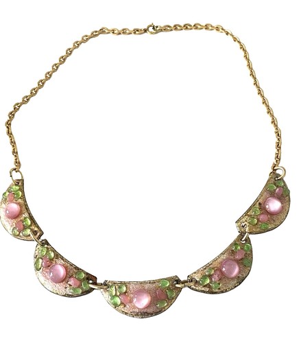 Collier signe pâte - l, verre