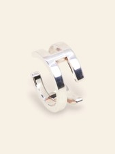 HERMES Bague H argent
