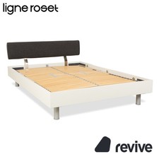 Ligne Roset Lit En Bois Blanc Gris Foncé 140 X 200 Cm