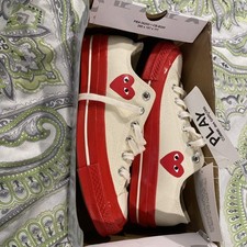 COMME DES GARCONS PLAY x Converse Chuck Taylor Sneakers Mens Unisex size 41.5