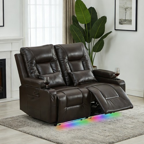 Wall hugger power loveseat - power,