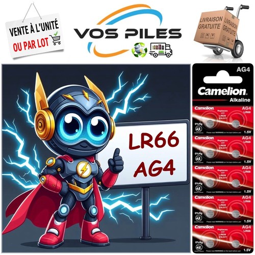 Piles alcaline ag4 lr66 - 1,5v, :