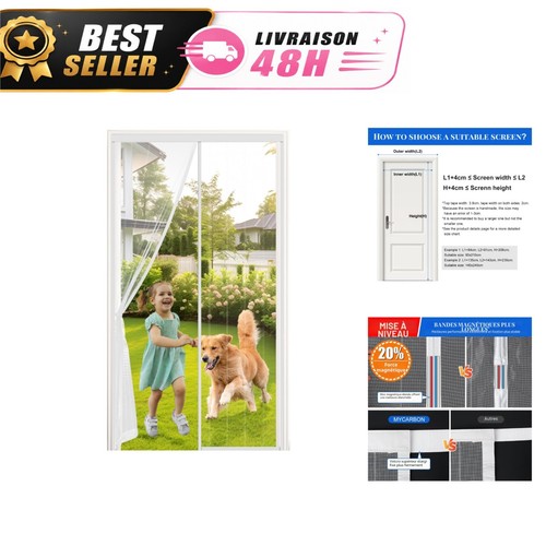 Mycarbon moustiquaire porte - moustiquaire,