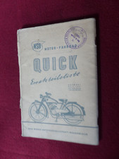 livret MOTO : liste de pièces détachées NSU QUICK 1951