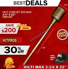 HILTI CORE BIT SDS MAX 3-1/4 X 22", DISPLAY, FREE HAT, FAST SHIPPING