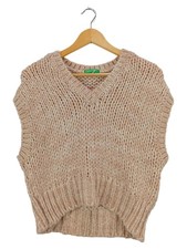 United Colors of Benetton Gilet Femme Rose Motif Tricoté (INT XS)