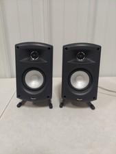 Pair Of Klipsch Satellite Surround System Speakers w/ Stands Tested #2620