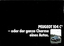 Catalogue brochure prospekt Peugeot 104 C / coupé 1974 DE - Allemagne