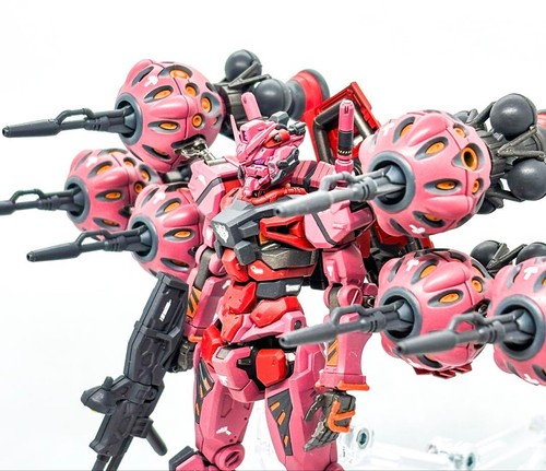 144 red gundam custom - red,