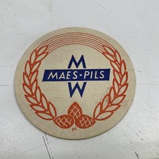 ORIGINAL VINTAGE Paper Coaster Alcohol Mancave Bar Retro Beer Maes Pils Bier