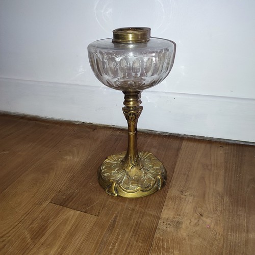 Lampe pétrole bronze et - pétrole,
