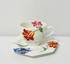 Rare Vintage KENZO MAISON Teacup & Saucer Oriental Lillies by Aito Japan