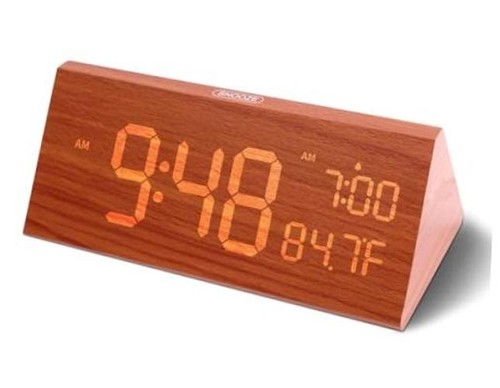Wooden digital alarm - wooden,