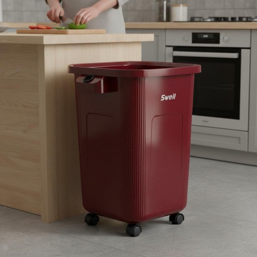 Poubelle roulettes 30l avec - roulettes,