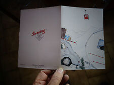 Antique Renault 4hp Caravan ""Egg"" Winter Sport Camping Double Postcard