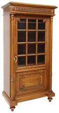 Antique Vitrine, French Louis XVI Style, Walnut,  Display Cabinet, 18-1900s!!