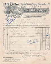 87 LIMOGES torrefacteur PREVOT 1906 cafe