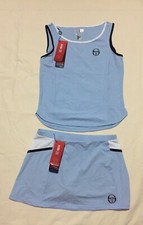 Sergio Tacchini Ensemble de Tennis Sport Jupe Short Débardeur Bleu M / 38 EUR