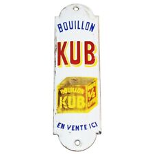 Antique KUB Broth Advertising Cleanliness Enamel Plate / for sale here