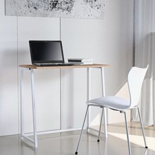 Bureau pliant blanc et bois