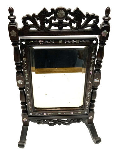 Ancien miroir biseauté - miroir, psyche