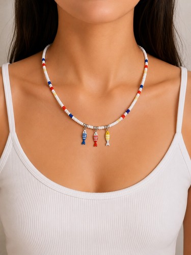 Coastal catch necklace - coastal,