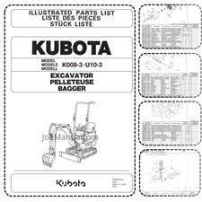 KUBOTA K008-3 U10-3 Excavator Parts Catalog PDF