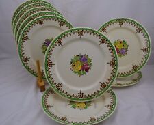Keramis Boch BCH38 Set of 9 Dinner Plates 10" Green