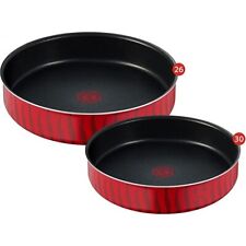 Tefal tempo flame round oven tray size 26,30 cm, red Coated In France Non Stick