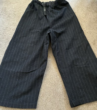 RUNDHOLZ    STUNNING   wide-leg      BLACK     PINSTRIPED   PANTS     s. S  NWOT