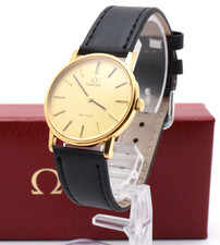 Vintage [Near MINT w/Box] OMEGA De Ville Gold Hand Winding Mens Watch From JAPAN