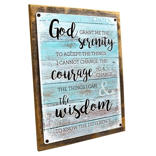 Serenity prayer metal sign - serenity,