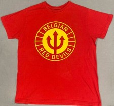 Belgium Belgian Red Devils Men's T-shirt M Red Soccer Football FC Sport Courtois