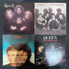 Queen 4 x LP Vinyl Record Album Lot II The Works Greatest Hits The Miracle