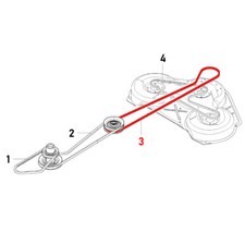 V-belt 594977801 for Husqvarna Rider (Intermediate Shaft - Mower)