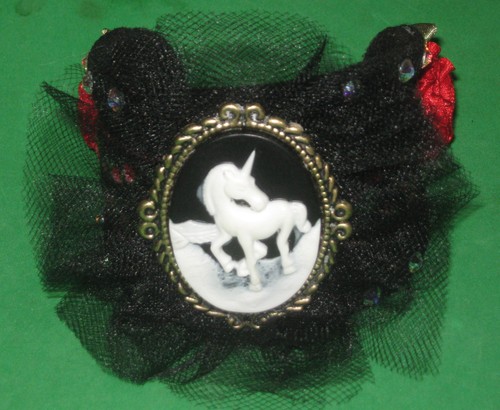 Goth unicorn cuff - goth,