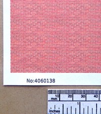 Papier brique - rouge/orange - calibre OO/HO  échelle 1:76- feuille A4