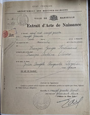 document etat civil avec timbre dentelé fiscal n°5