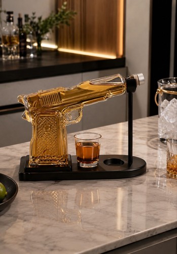 Carafe whisky pistolet avec - carafe,