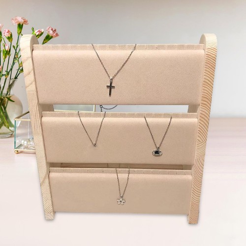 Présentoir collier bois - en,