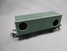 AJ989 MARKLIN HO WAGON PORTE CONTAINER A HUBLOTS REF 4664 ? ETAT MOYEN