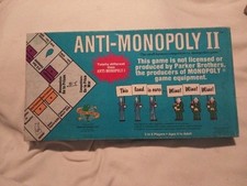 Anti-Monopoly II Board Game  (1985, 2-6 Players, Ages 8+) *Complete*