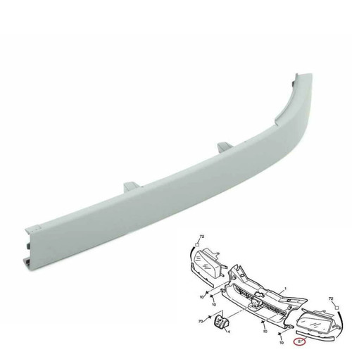 Moulure phare gauche pour - moulure,
