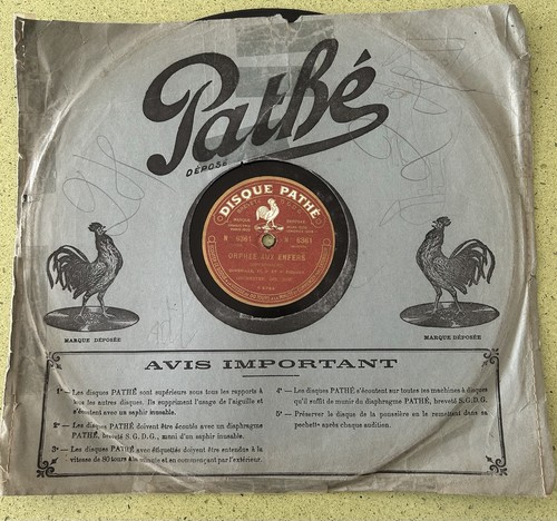 Disque tours pathé - pathé, orphée