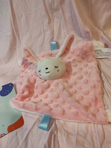 Doudou lapin rose blanc - et,